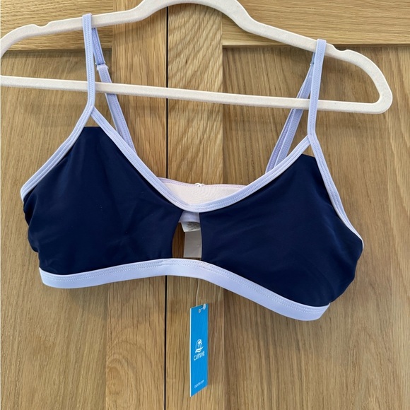 Cupshe Navy and Lavender swim top - Picture 2 of 4